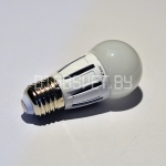 Светодиодная лампа E27, 6Вт, тёплый белый, шарик